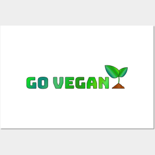 Go Vegan | Vegan Vegetarian Plant Based Animal Welfare Posters and Art